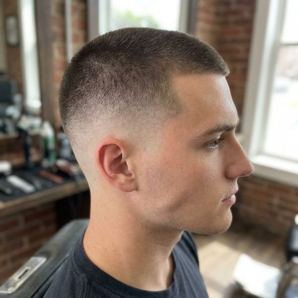 Low Taper Fade Buzz Cut for Hispanic Men