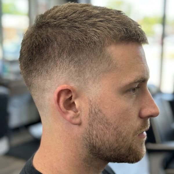 Short Low Taper Fade Buzz Cut