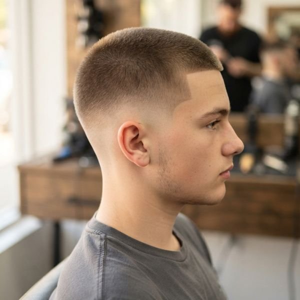 Teen Boy Low Taper Fade Buzz Cut