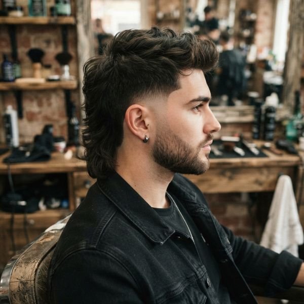 Layered Low Taper Fade Modern Mullet Haircut
