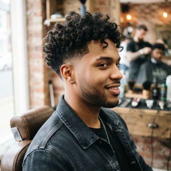 Classic Curly Burst Fade