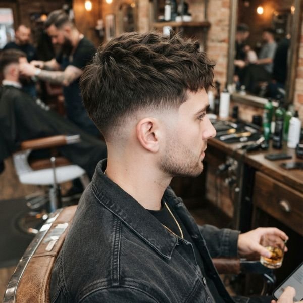 Classic Low Taper Fade Textured Crop Haircut