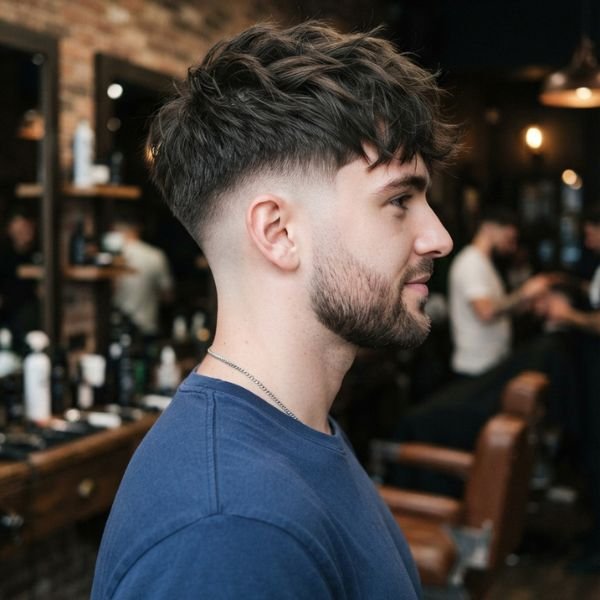 Long Textured Crop with Low Taper Fade