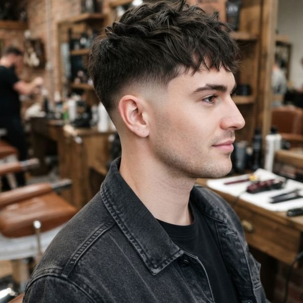 Clean Low Taper Fade Textured Crop Haircut