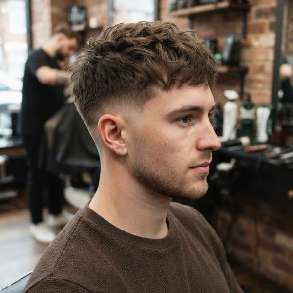 Low Taper Fade Textured Crop Haircut Thin Hair