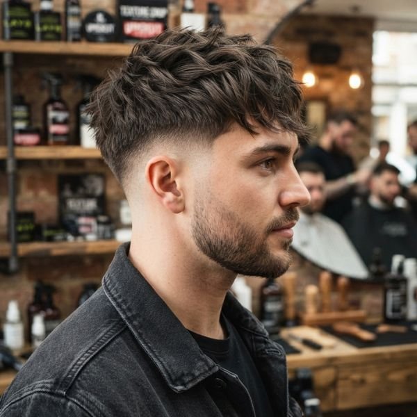 Layered Low Taper Fade Textured Crop