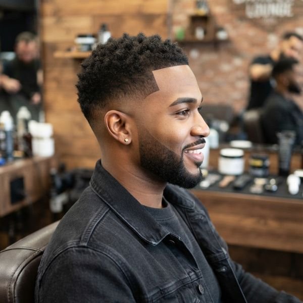 Low Taper Fade Textured Crop with Line Up