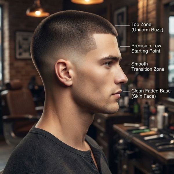 What is a Low Taper Fade Buzz Cut?