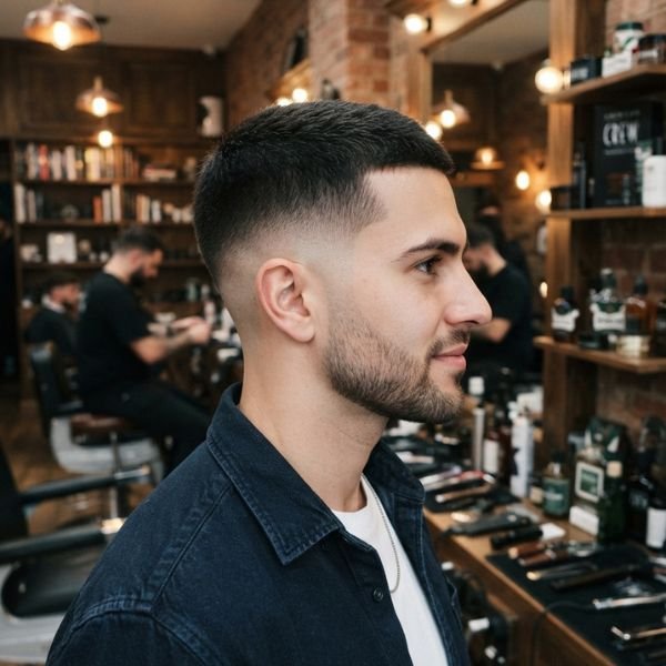 Crew Buzz Cut with Low Taper Fade