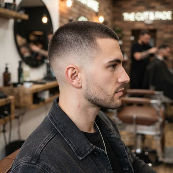 Clean Low Taper Fade Buzz Cut
