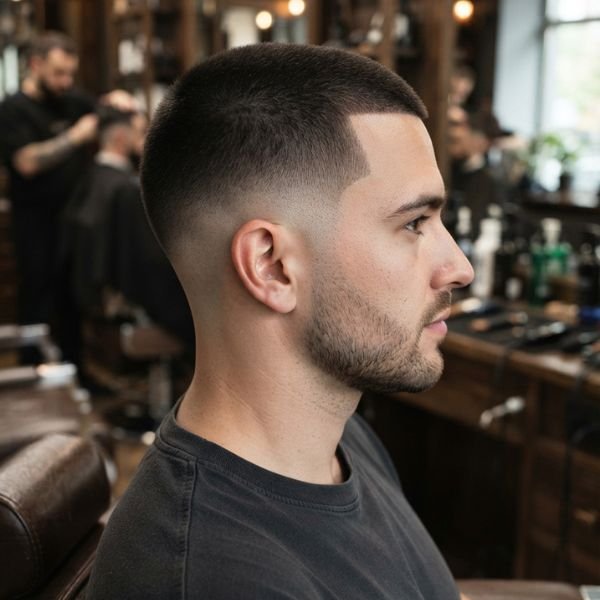 Short Low Taper Fade Buzz Cut