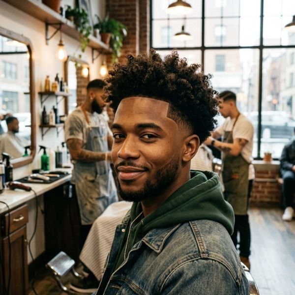 Afro Curly Low Fade