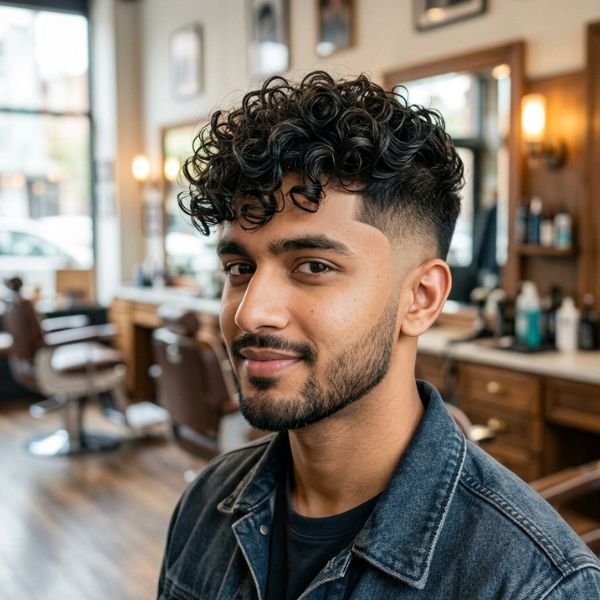 Curly Undercut Fade