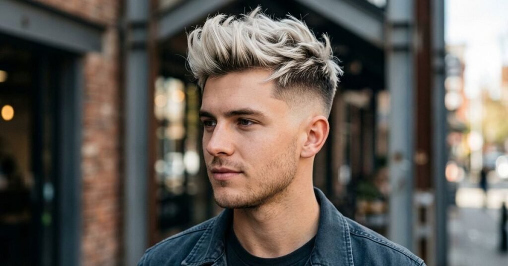 Edgy Blonde Quiff