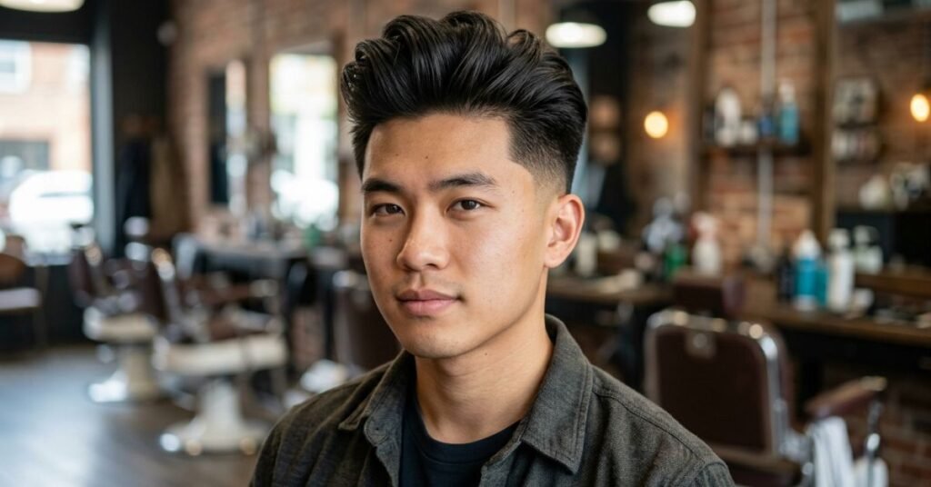 Low Taper Fade Asian Haircuts Pompadour
