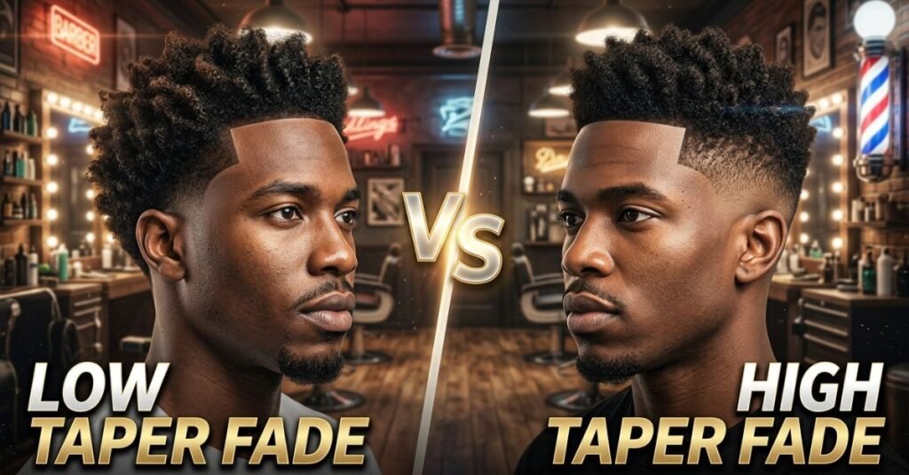 Low Taper Fade Black Haircut vs High Taper Fade