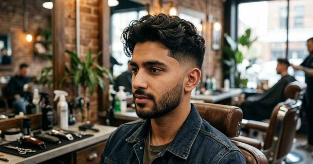 Mid Fade + Wavy Top