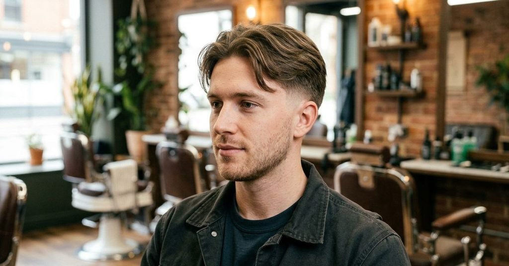 Short Low Taper Fade Middle Part