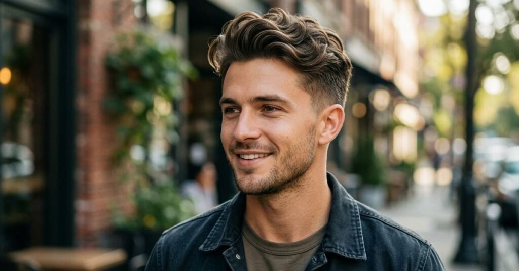 Short Quiff with Natural Waves