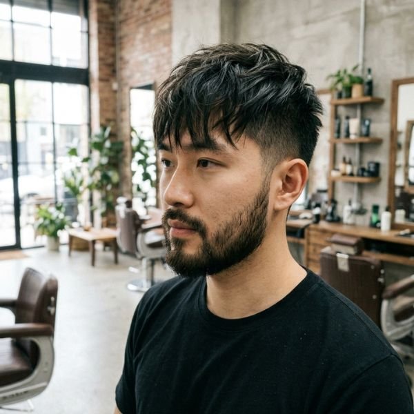 Textured Fringe with Beard