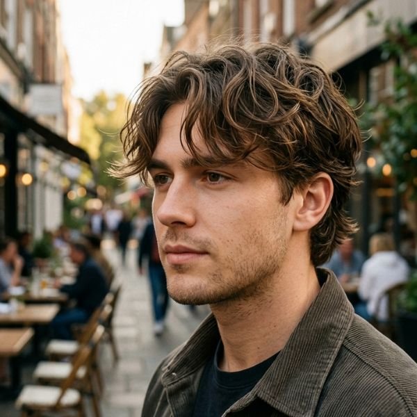 Textured Fringe with Middle Part