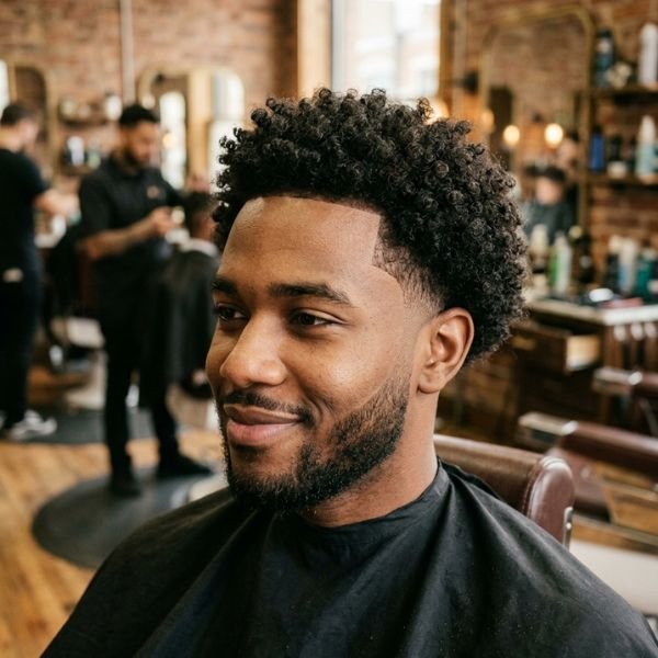 Tight Curl Low Taper Fade
